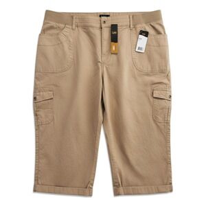 Lee Relaxed Fit Capri Pants Women 24W Plus Size Cargo Gorpcore Utility NWT
